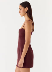 Clementine Mini Dress - Merlot